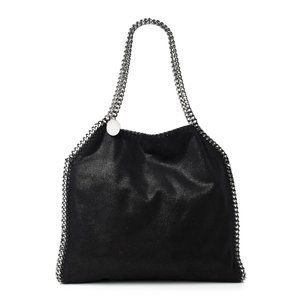Stella McCartney Falabella Tote Bag in Black Suede with Three Chains